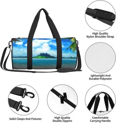 Спортивна сумка, дорожня сумка, пляжна сумка з принтом Дерева, сумка для ночівлі, чорна, універсальний розмір, сумка для подорожей