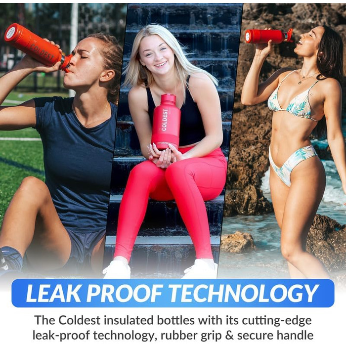 Найхолодніша спортивна пляшка для води з солом'яною кришкою, вакуумована колба-термос з нержавіючої сталі, багаторазова, герметичн