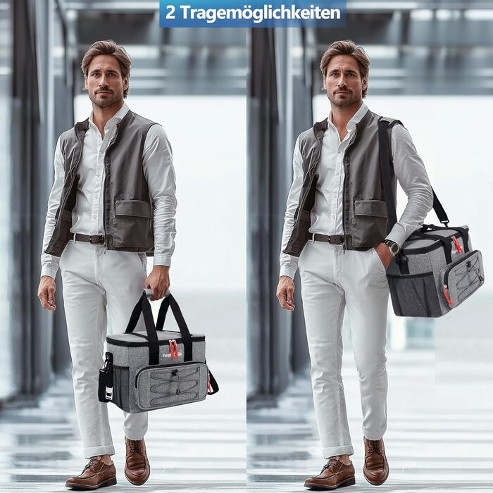 Складана сумка-холодильник для подорожей, ізольована сумка/термосумка/сумка-холодильник для їжі та напоїв, портативний холодильник для кемпінгу, пляжу, барбекю, гриля, пікніків, походів, шопінгу, 20 л