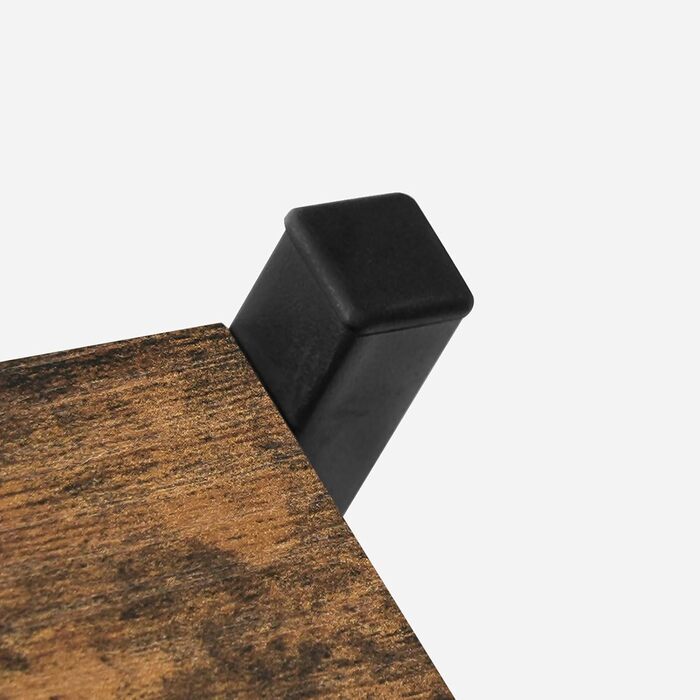 Стелаж для спецій, 2-рівневий органайзер та тримач, полиця для зберігання, промислова кухонна полиця, для кухні, офісу, вітальні та ванної кімнати, вінтажний коричневий та чорний XSR28BR