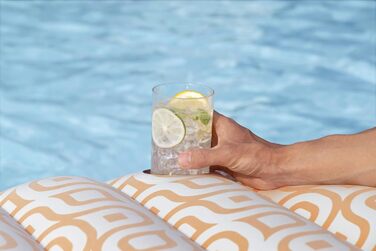 Надувний матрац Bestway з оксамитовою поверхнею, 169 x 77,5 x 30,5 см, 1 особа, ПВХ, 2 повітряні камери, оксамитова поверхня, вбудований тримач для напоїв, запобіжний та швидкознімний клапан, латка для ремонту