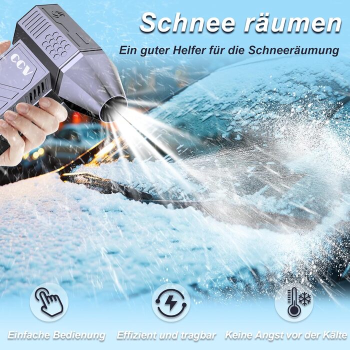 Електричний пилосос CCV, розпилювач повітря під тиском, 3 швидкості, 150 000 обертів за хвилину, стиснене повітря, батарея 3000 мАг, щітка для очищення та швидка зарядка Tepy-c, для набору для чищення ПК, автомобіля, дивана (СИНІЙ)