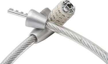 Велозамок Burg-Wchter спіральний з кодовим замком та підсвічуванням, модель 230 180 L з тримачем, захист від крадіжки, довжина 180 см, діаметр 12 мм, асортимент кольорів, довжина тримача 65 см