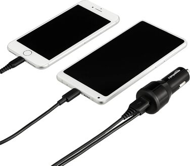 Автомобільний зарядний пристрій Storeo Basics 18 Вт USB-C із джерелом живлення та автомобільний зарядний пристрій USB-A 12 Вт із кабелем, чорний