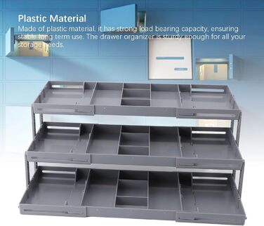 Розширюваний органайзер для столу, універсальне використання, пластиковий футляр для ювелірних виробів, вітрина, складна коробка для зберігання інструментів для макіяжу та аксесуарів для волосся, охайний житловий простір