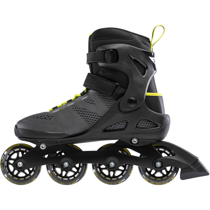 Чоловічі роликові ковзани для фітнесу Macroblade 80, чорні та лаймові Performance Inline Skates 9 BLACK/LIME