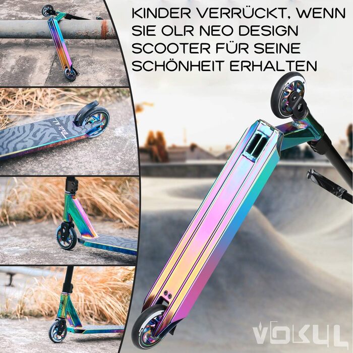 Трюковий самокат Самокат для 7 років і старше - Діти, підлітки та дорослі, Трюковий самокат з легкосплавними дисками 110 мм Самока