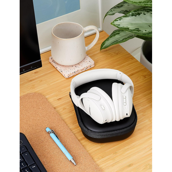 Бездротові шумозаглушувальні Bluetooth-навушники Bose QuietComfort 45, мікро, білі, один розмір, білий жорсткий кейс