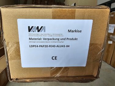 Напівкасетна тентована маркіза зі світлодіодним освітленням, електроприводом, дистанційним керуванням, міцна алюмінієва тентована маркіза з тканиною, сірий каркас, розміри 4 x 3 м, дизайн SPD016 4x3м SPD016, 1201EML