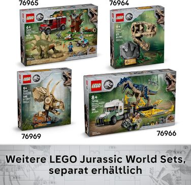 Конструктор для хлопчиків та дівчаток віком від 7 років, набір для будівництва з динозаврами, подарунок для дітей, модель з рухомим ротом, головою та хвостом 76967