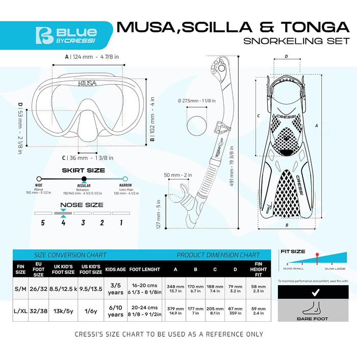 Набір для підводного плавання Cressi Musa Explorer Set, розмір S/M, рожеве золото