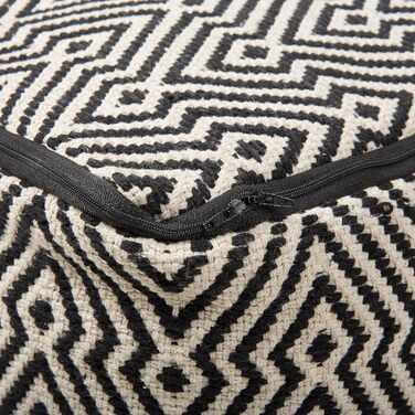 Пуф-табурет Beliani з сидінням у чорно-білому візерунку, бавовняний Mukki