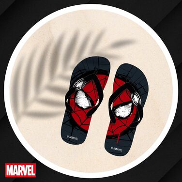 Шльопанці Marvel Spiderman, класичні сандалі, подарунок для хлопчиків, чоловіків та підлітків, розміри EU 40-45 40/41 EU чорного кольору