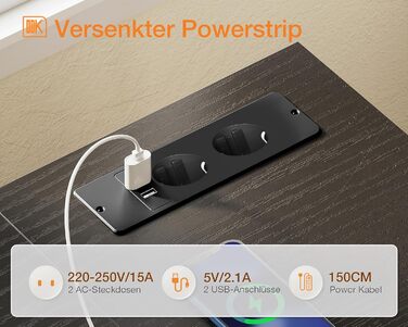 Г-подібний письмовий стіл ODK, 174 x 100 см, метал / дерево, чорний