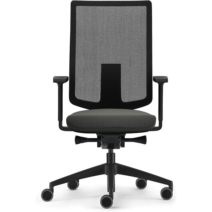 Ергономічне офісне крісло, сітчаста мембрана, антрацит, регульована висота Антрацит Базовий, 2