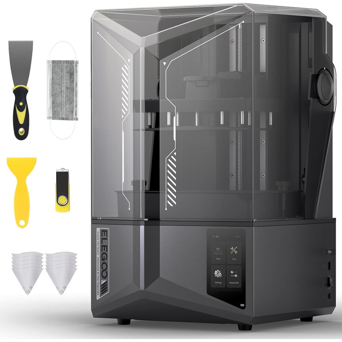 Принтер ELEGOO Saturn 4 Ultra MSLA, інтелектуальний полімерний принтер із швидким друком, моніторинг AI, дистанційне керування, ав