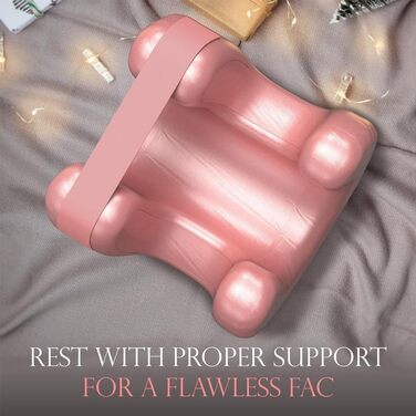 Косметологічна подушка, подушка проти зморшок, ортопедична подушка для підтримки шиї, косметична подушка проти старіння, подушка з піни з ефектом пам&39яті, подушка для підтримки шиї, для запобігання мімічним зморшкам та дрібним зморшкам (рожева)