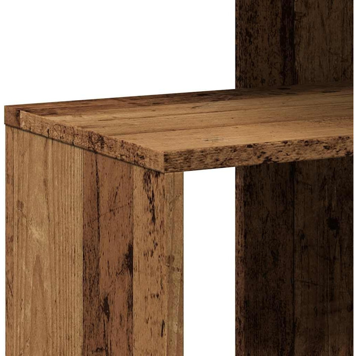 Журнальний столик, імітація переробленої деревини, 36x30x56 см, інженерна деревина, стіл для зберігання речей, столик для дивана, стіл для вітальні, акцентний столик, столик з лампою, маленький столик