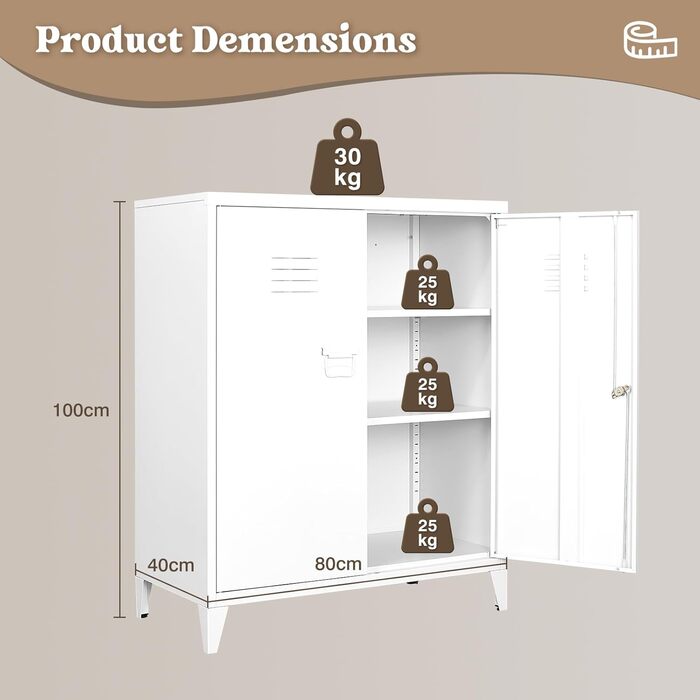 Шафа для документів, що замикається, багатоцільова металева шафа, сталева шафа для інструментів, офісна шафа з 2 дверима, шафа для майстерні, невелика шафа, шафа для зберігання речей, картотечна шафа, біла
