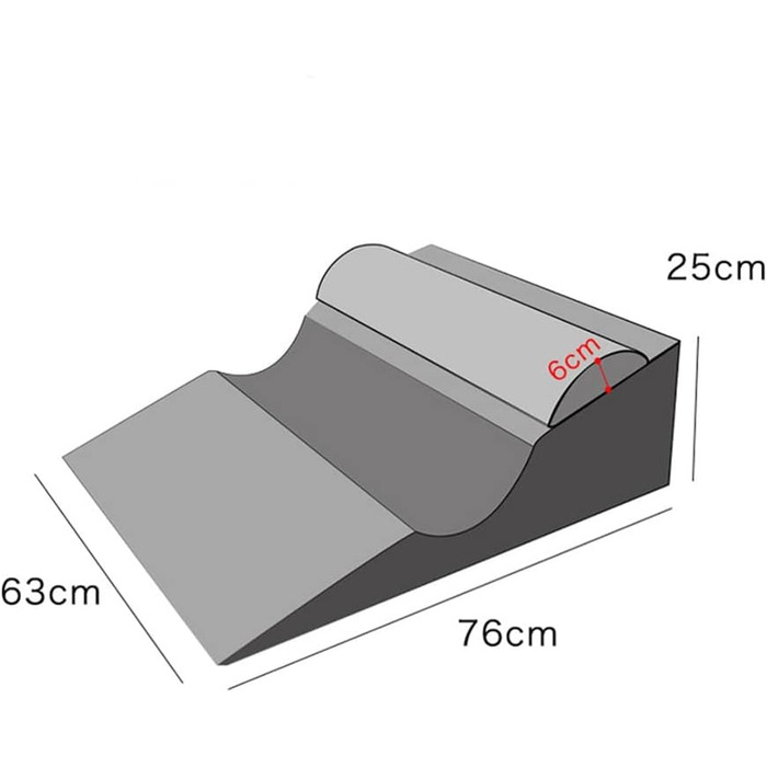 Клиноподібна подушка для ліжка та дивана, позиціонуюча подушка ортопедична подушка для спини для дорослих, ортопедична клиноподібна подушка з піни для сну з ефектом пам'яті подушка для читання