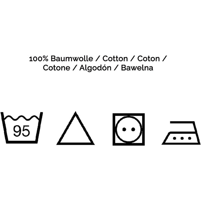 Дитяча постільна білизна ZOLLNER 40x60 100x135 см, 100 бавовна Renforc білий