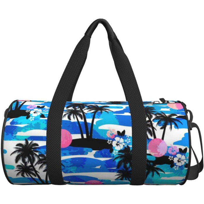 Дорожня сумка-циліндр з пальмовим принтом, спортивна сумка для чоловіків та жінок, сумка-мішок, спортивна сумка