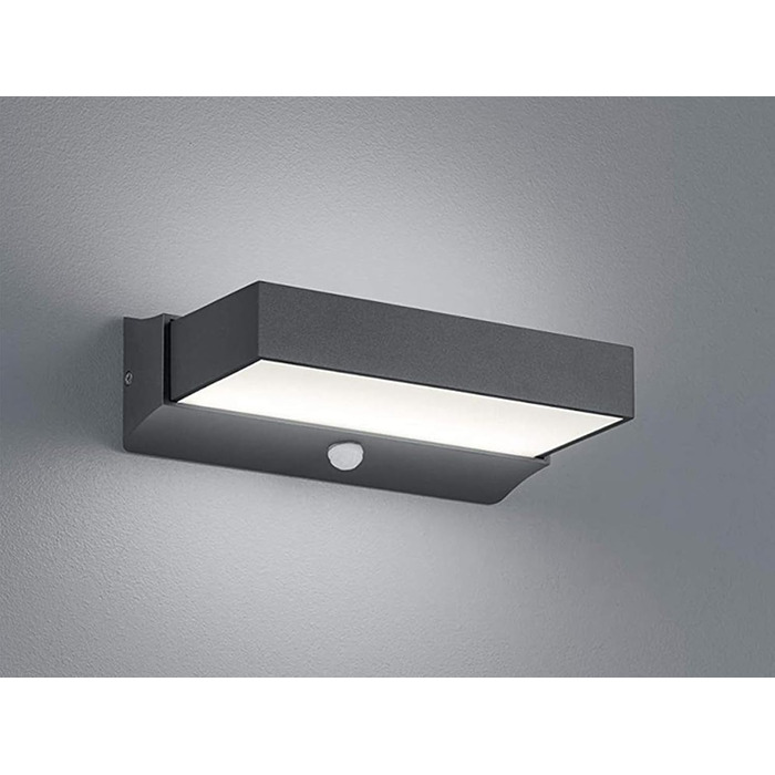Стічний LED-світильник Trio Cuando 226669242 з датчиком руху, алюміній, 11 Вт, антрацит