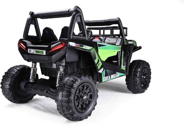 Дитячий електромобіль RIRICAR 24V UTV, зелений, електромобіль для дітей 2-х місцевий з пультом дистанційного керування 2.4 ГГц, дв