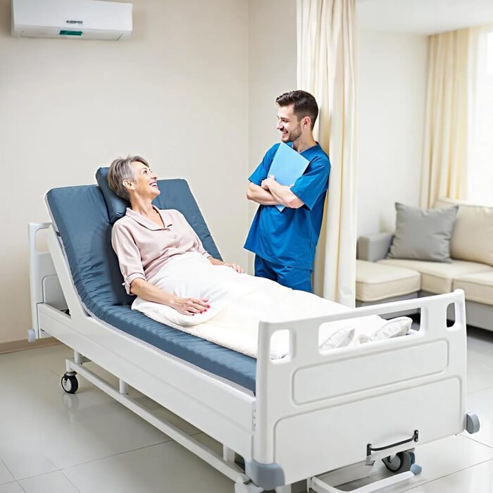 Матрац VEVOR Care, вантажопідйомність 136 кг, медичний двошаровий пінопластовий матрац, водонепроникний, для лікування пролежнів у будинках для людей похилого віку та догляду вдома, 1930x864x89 мм