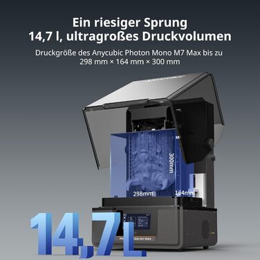 Принтер ANYCUBIC Photon Mono M7 MAX Resin, великий полімерний принтер 13,6 дюймів 7K із COB LighTurbo 3.0, конструкцією кришки на