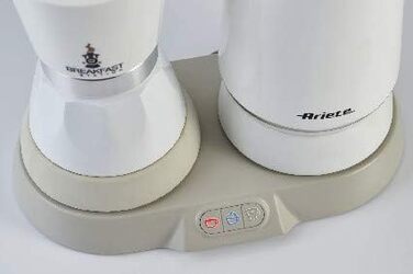 Станція для сніданку Ariete 1344, 3 продукти в 1 піноутворювач молока Moka гарячий і холодний, 500 Вт, 4/2 чашки, зберігає каву теплою, 5 функцій, білий