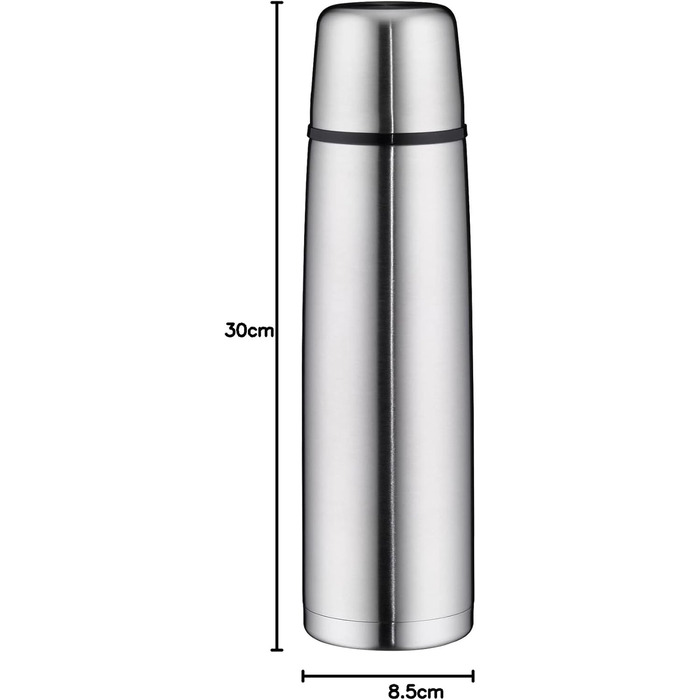 Л, термопляшка з нержавіючої сталі з чашкою для пиття, повністю герметична з кришкою, що закручується, зберігає напої гарячими, не залишає відбитків пальців, довговічна, можна мити в посудомийній машині, без BPA, 1000 мл, 1.0