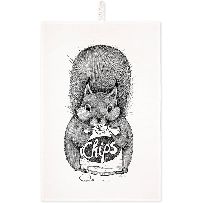 Чайний рушник напівльняний (зроблено в ЄС) I Дизайнерський кухонний рушник 50x70 см I OEKO-TEX I Серветки для посуду Chipseichhoer