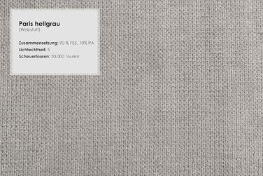 Шезлонг з пружинною серцевиною та правим підлокітником у стилі кантрі, 194 x 84 x 91 см, світло-сірий, правий підлокітник, ніжки натуральний паризький світло-сірий