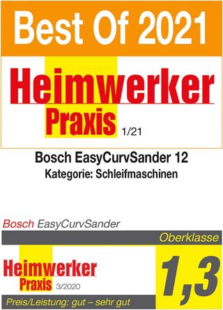 Акумуляторна шліфувальна машина та полірувальна машина Bosch EasyCurvSander 12 (без акумулятора, 12 В, шліфувальний круг 38 мм, в