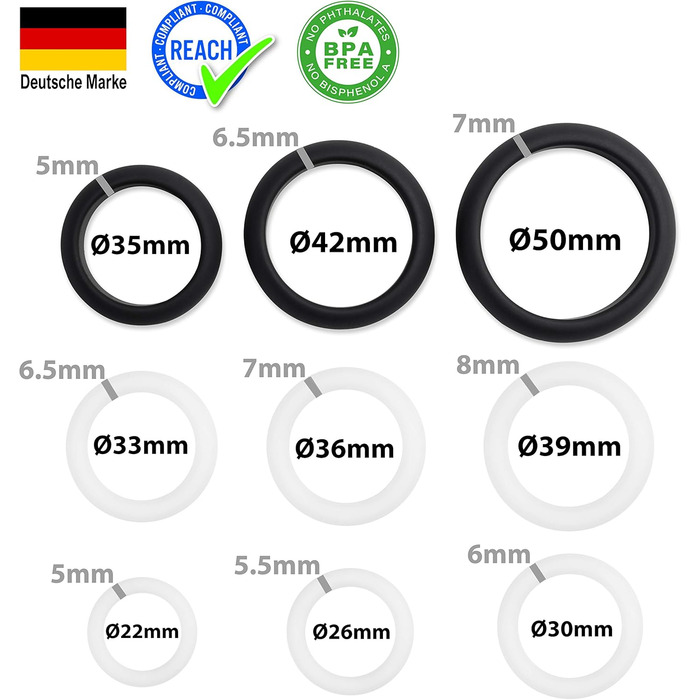 Набір анальних пробок Belmalia, силікон, 3 розміри Ø30/35/45 мм, рожевий/фіолетовий/чорний
