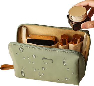 Організатор для косметички, Косметичка з відділеннями, Косметичка для пензликів для макіяжу, Водонепроникна, компактна дорожня кос