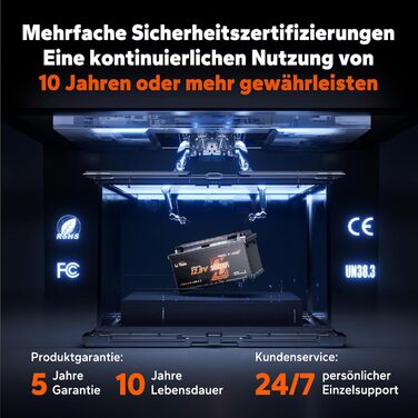 Акумулятор LiTime 12V 100Ah LiFePO4 з Bluetooth, розмір H190, 200A BMS, інтелектуальне нагрівання, 2C розряд, літій-іонний акумулятор 1280 Втгод, макс. 15000 циклів, ідеально підходить для автофургона, розмір DIN H8 L5, для кемпінгу 12V100Ah H190 2C Bluet