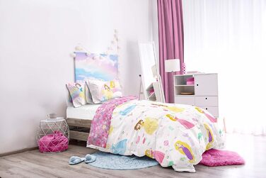 Постільна білизна Disney princess силует 140 x 200 см, 100 бавовна, для односпального ліжка, містить підодіяльник і наволочку 65 x