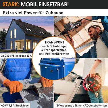 Дизельний генератор електроенергії BRAST 5,7 кВт (7,7 к.с.) з 418 см 5000 Вт 4-тактний дизельний двигун Електронний старт Численні з'єднання для гнучкого використання Тривалий час роботи Генератор електроенергії Дизель 5,7 кВт (7,7 к.с.) 5000 Вт