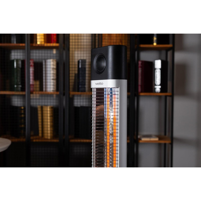 Інфрачервоний обігрівач - Енергозберігаючий радіаційний обігрівач - Сертифіковано TV/GS - Миттєве тепло будь-де - Окремостоячий пристрій - Електричний - Обігрівач для патіо з пультом дистанційного керування - Електричний обігрівач - 1700 Вт - 2 роки гаран