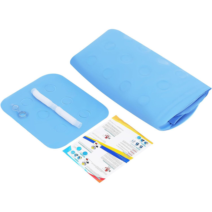 Надувна ванна для дорослих, надувна ванна з портативною функцією складання, повітряний спа-центр з нековзною поверхнею, ванна для внутрішнього та зовнішнього використання для сімейної ванної кімнати або спа-центру, синій колір