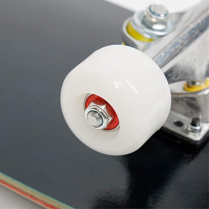 Повна дека для скейтборду з клена - комплектний скейтборд для дітей, підлітків та дорослих, ABEC-7 кулькові підшипники, вантажопідйомність 250 кг, чорний колір