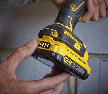 Двошвидкісний акумуляторний ударний дриль-шуруповерт Stanley FatMax 18 В SFMCD715D2K (2,0 Ач, макс. крутний момент 60 Нм, безщітко