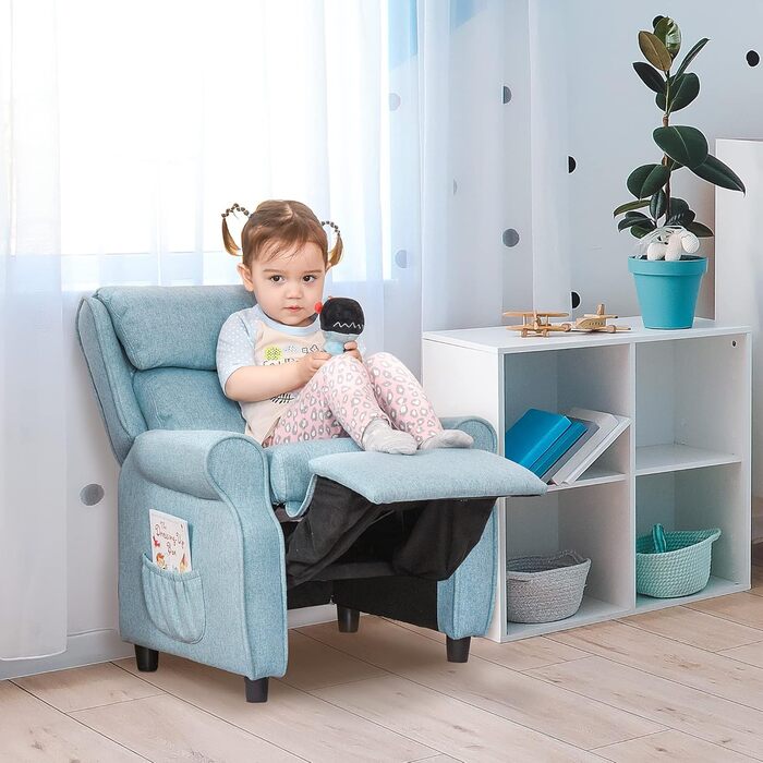 Дитячий диван Дитячий диван Дитячий кушетка Дитяче крісло Крісло Розкладний диван регульований з підставкою для ніг для хлопчиків