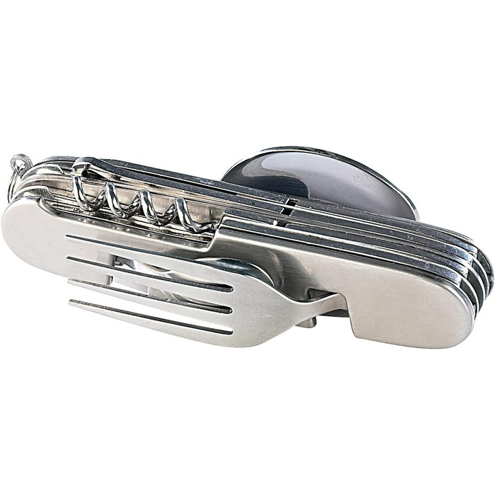 Кемпінговий ніж PEARL набір із 3 складних столових приборів з нержавіючої сталі 9-в-1 для кемпінгу та активного відпочинку (складні столові прибори для пікніка, кишеньковий ніж, складаний)