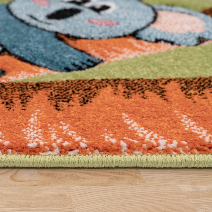 Домашній килимок для дитячої кімнати Джунглі Зоопарк Тварини Жираф Змія Лев AFFE Зелений, розмір160х230 см 160х230 см Зелений (Джу