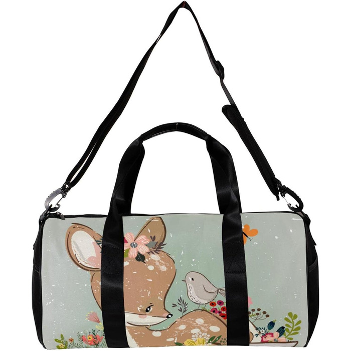 Спортивна сумка, маленька дорожня сумка, сумка для шопінгу та йоги, з дизайном Пташка-Олень, сумка для фітнесу на відкритому повітрі, ручна поклажа
