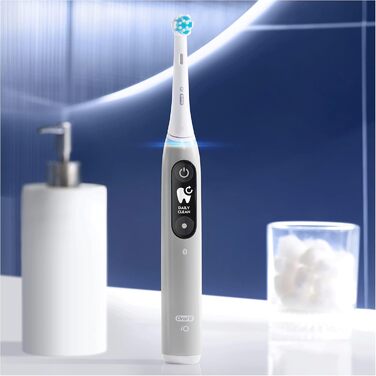 Електричні зубні щітки Oral-B iO 6, 1 сіра ручка, 1 щітка, 1 дорожній кейс, чорно-білий одномісний