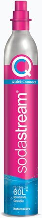 Резервний циліндр SodaStream Quick Connect, вугільна кислота до 60 літрів газованої води, Pink Terra, Duo & Art